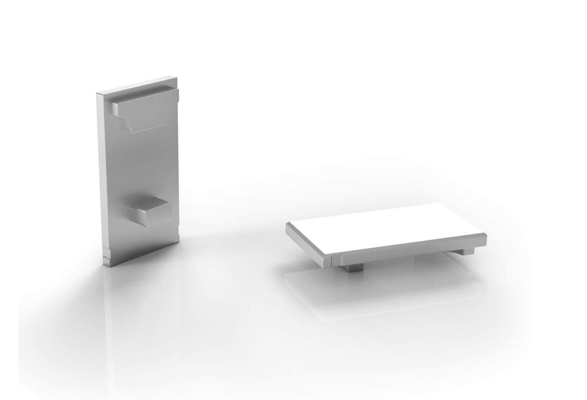 Endkappe X49 aus Alu für Profil P8