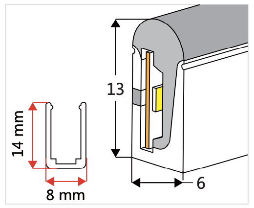 NEO-Tube NX28 (für Streifen bis 8mm Breite)