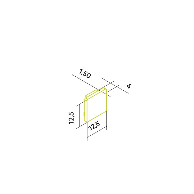 Endkappe X15 aus Alu für Profil P18