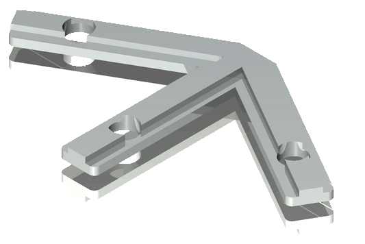 Verbinder 60°-Ecke (mit 3 Abgängen)