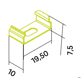 Soft Click Montageclip X54_bk für P1, P3_bk, P4_bk, P8_bk, P33_bk, P34_bk