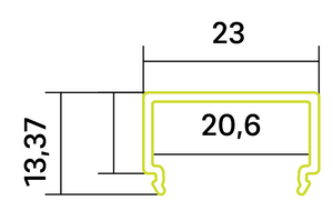 U-Abdeckung A5 für P26, P27, P28 (TM59%)