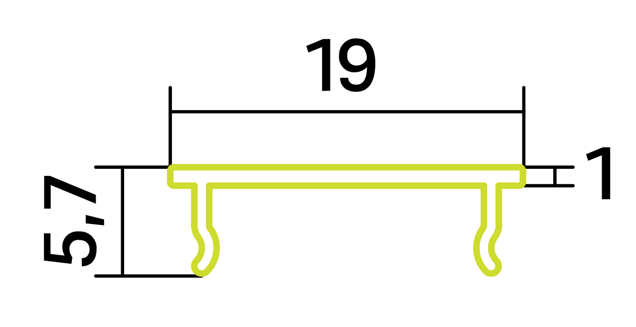 Abdeckung A17 für Profile (TM54%)