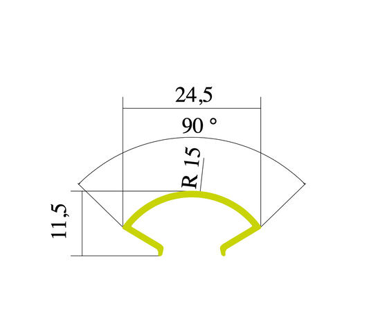 Day&Night Abdeckung A31 für Eck- und Hängeprofil P37 und P37_bk
