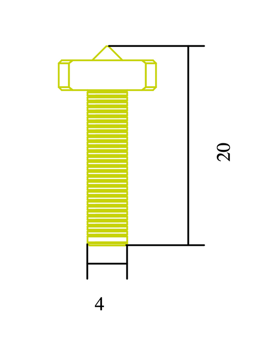 Montagezapfen X46 für P37 + P37_bk