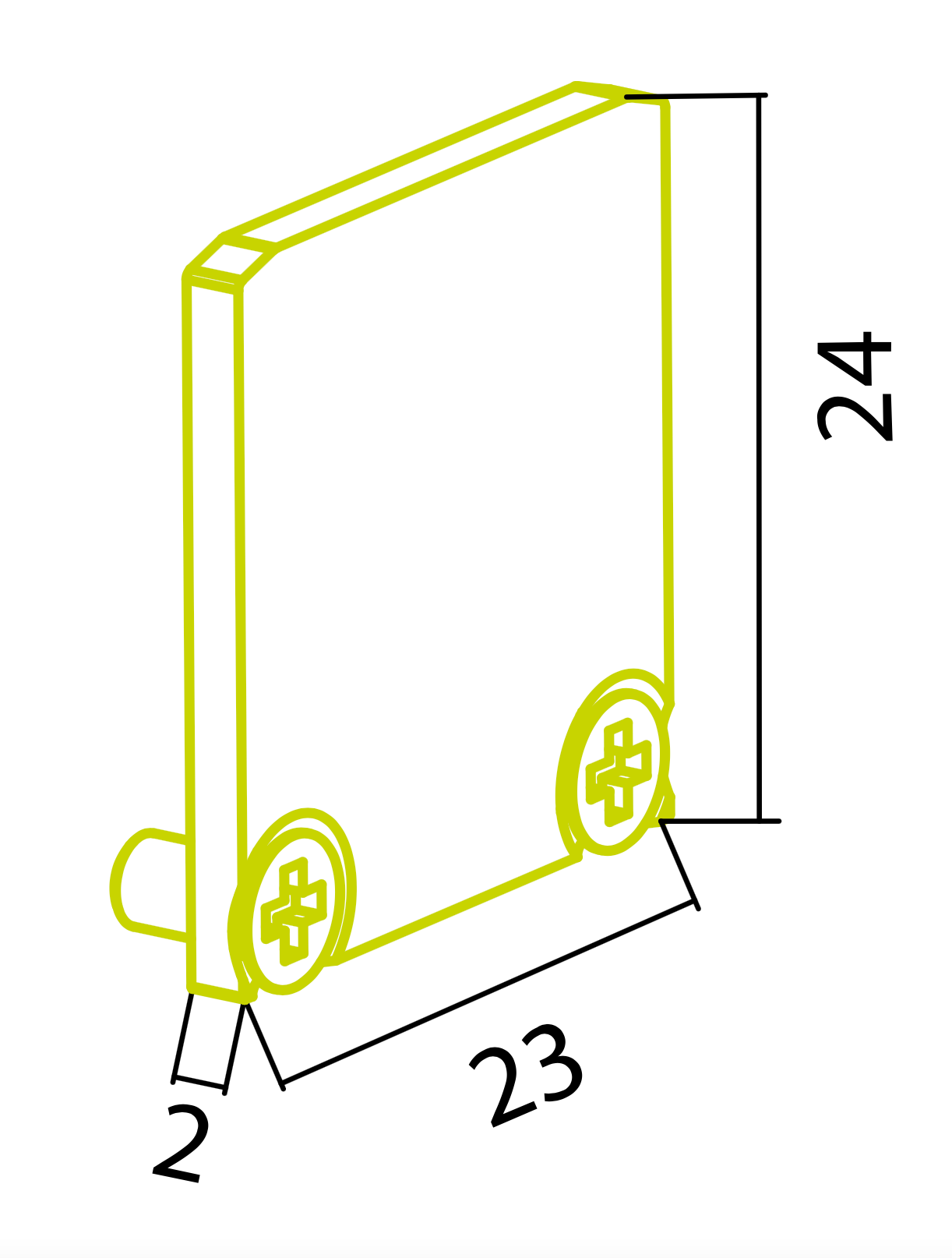 Endkappe X36 aus Alu für Profil P28