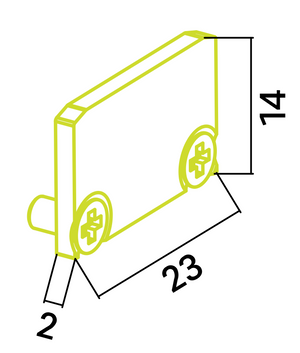 Endkappe X34 aus Alu für Profil P26