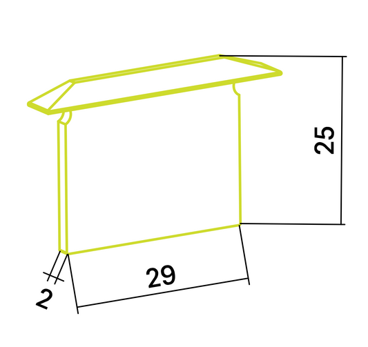 Endkappe X40 aus Alu für Profil P30