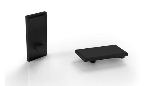 Endkappe X49_bk aus Alu für Profil P8_bk