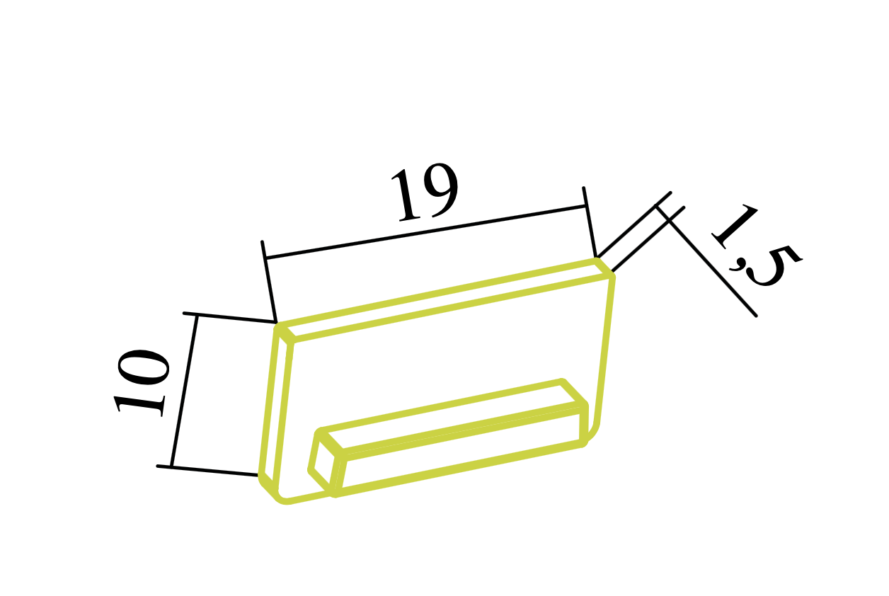 Endkappe X57_bk aus POM für Profil P33_bk