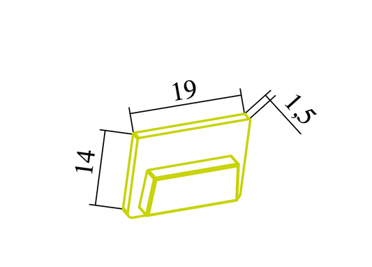 Endkappe X58_bk aus POM für Profil P34_bk