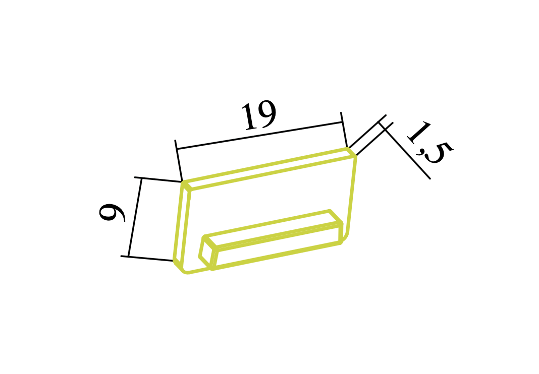 Endkappe X59_bk aus POM für Profil P33_bk