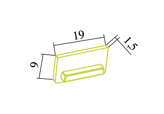Endkappe X59_bk aus POM für Profil P33_bk