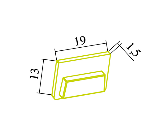 Endkappe X60_bk aus POM für Profil P34_bk