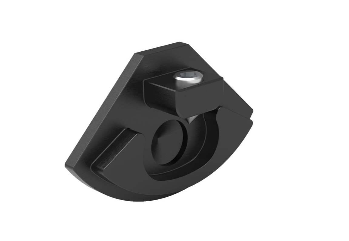 Endkappe X63_bk aus Alu eloxiert für Profil P37_bk