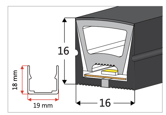 NEO-Tube NX43b (für Streifen bis 10 mm Breite)