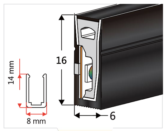 NEO-Tube NX49b (für Streifen bis 8 mm Breite)
