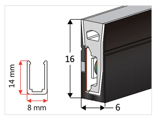 NEO-Tube NX48b (für Streifen bis 8 mm Breite)