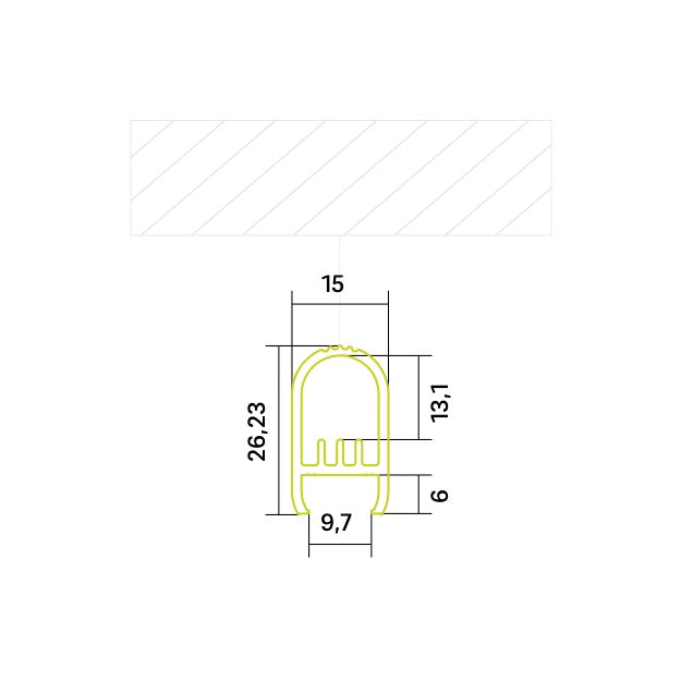 Kleiderbügelprofil P10 für Lineare LED Module