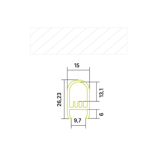 Kleiderbügelprofil P10 für Lineare LED Module