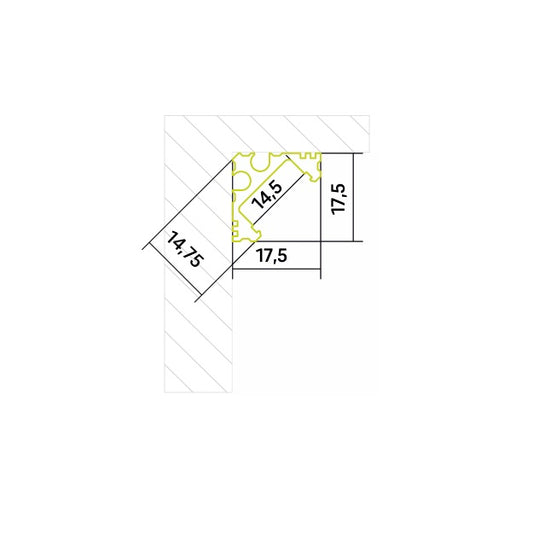 Eckprofil P1 für lineare LED Module