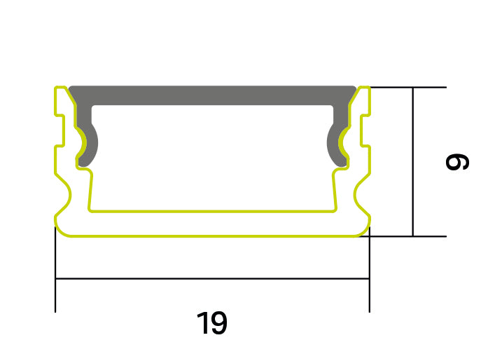 Aufbau- und Trockenbauprofil P33, Alu Natur, Höhe 9mm