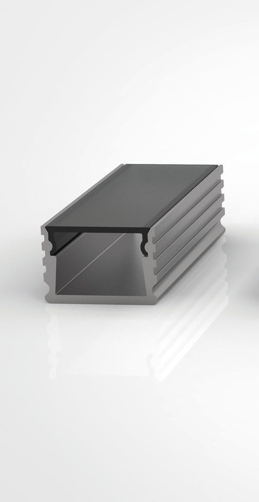 Aufbau- und Trockenbauprofil P34_bk, Schwarz, Höhe 13mm