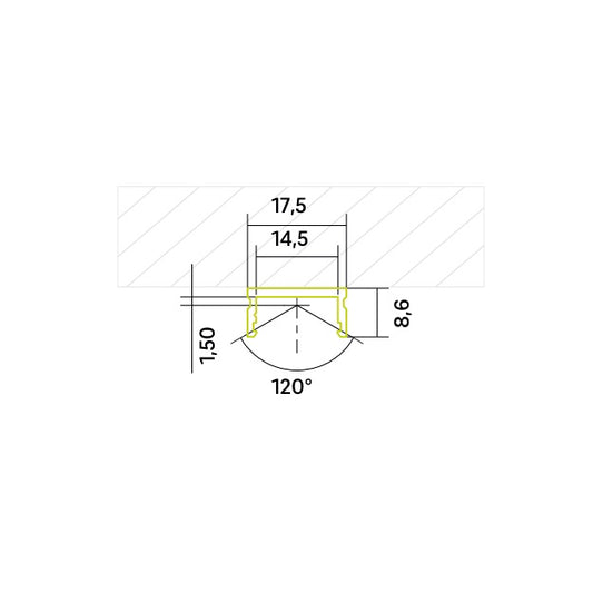 Aufbauprofil P3 für Lineare LED Module