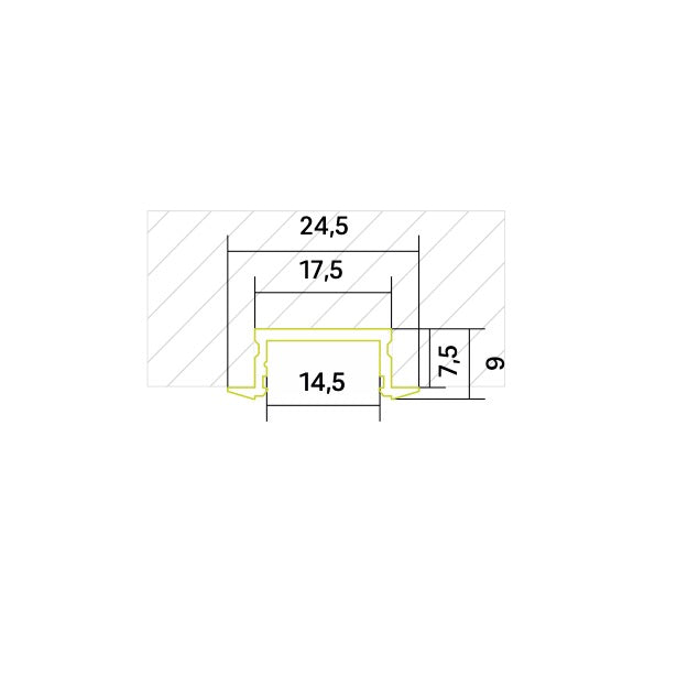 Einbauprofil P4 für lineare LED Module