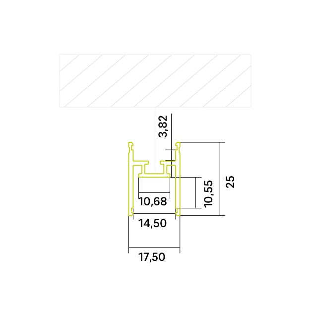 Hängeprofil P8_bk für Lineare LED Module