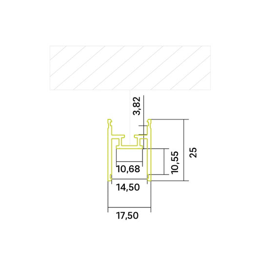 Hängeprofil P8_bk für Lineare LED Module