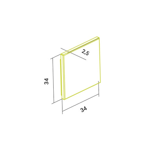 Endkappe X11 aus Alu für Profil P12
