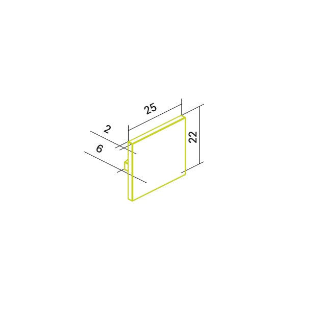 Endkappe X13 aus Alu für Profil P15