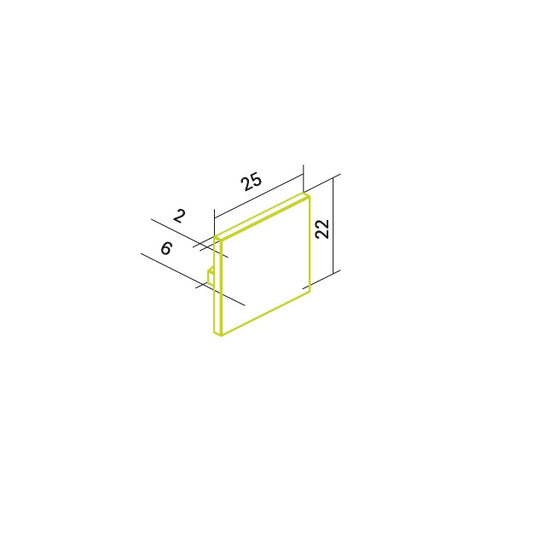 Endkappe X13 aus Alu für Profil P15