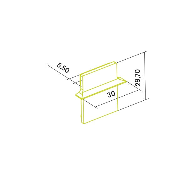 Endkappe X17 aus POM für Profil P27