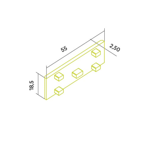 Endkappe X18 aus Alu für Profil P2