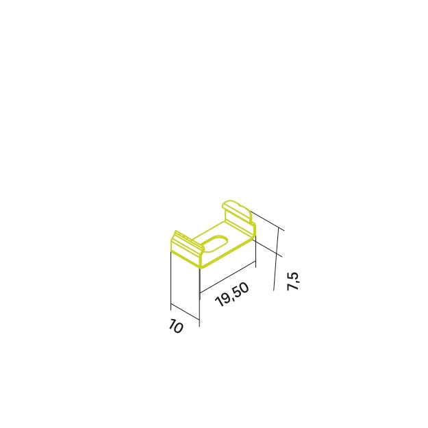 Montageclip X25 für P1, P3, P3_bk, P4, P4_bk, P8, P8_bk, P29, P30