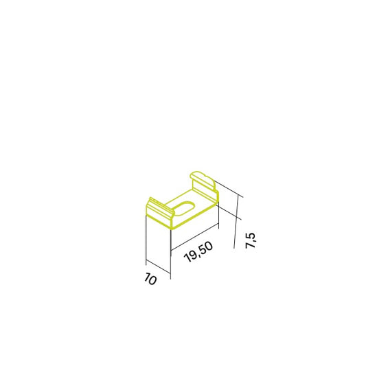 Montageclip X25 für P1, P3, P3_bk, P4, P4_bk, P8, P8_bk, P29, P30