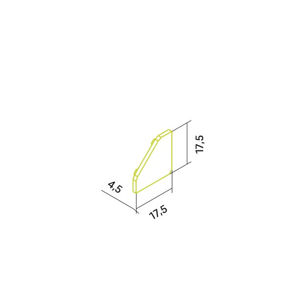 Endkappe X2 aus Alu für Profil P1