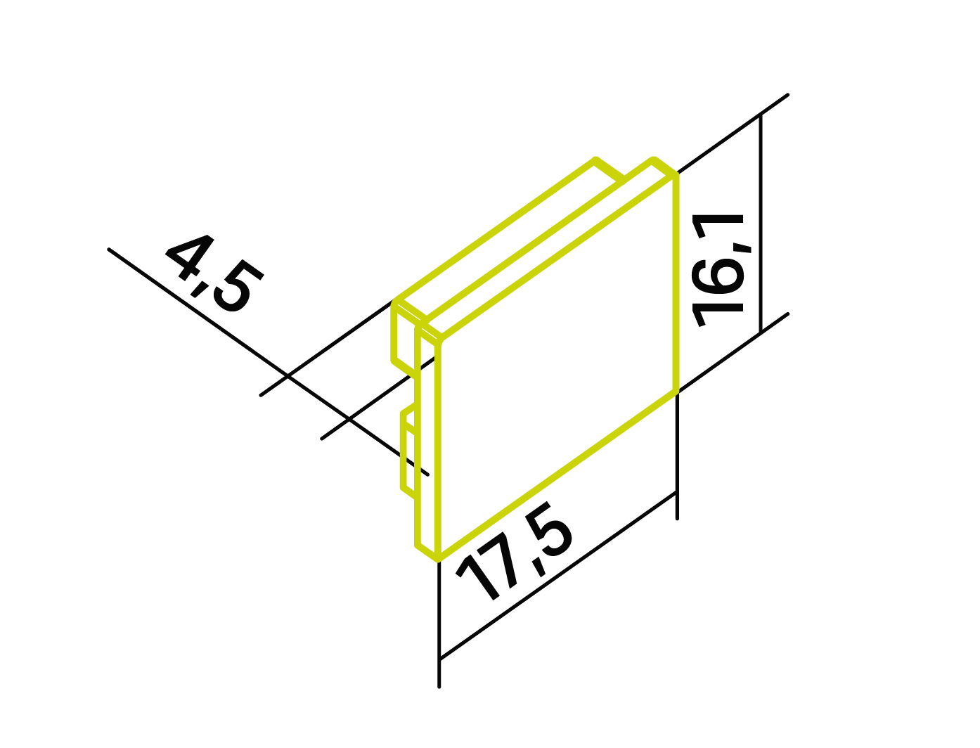 Endkappe X32_bk aus Alu für Profil P3 & P3_bk