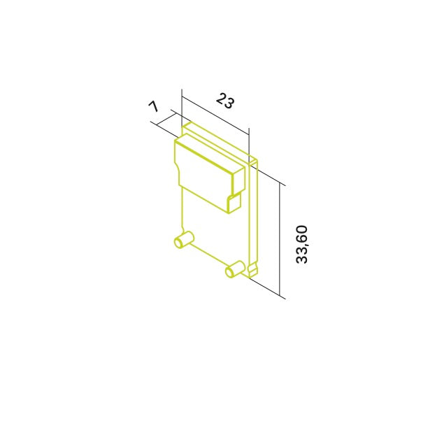 Endkappe X9 aus Alu für Profil P28
